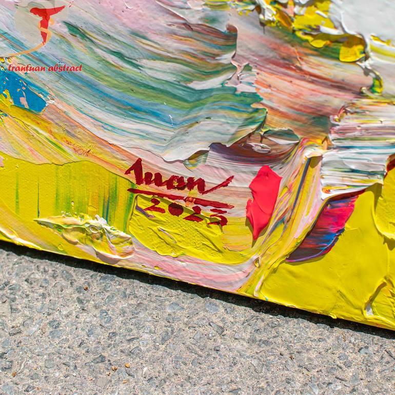 Original Abstract Expressionism Abstract Painting by Tran Tuan