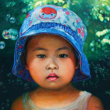 Print of Realism Portrait Paintings by Tran Tuan