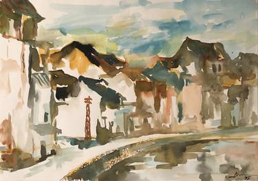 Print of Landscape Drawings by Tran Tuan