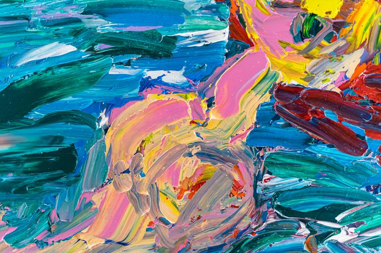 Original Abstract Expressionism Animal Painting by Tran Tuan