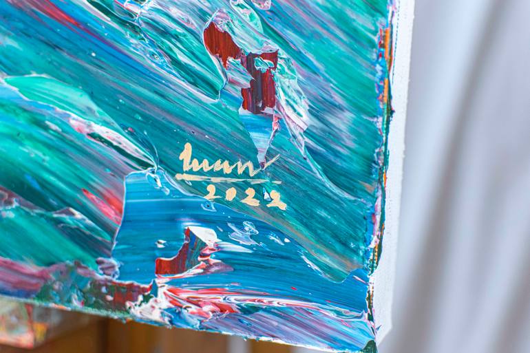 Original Abstract Expressionism Animal Painting by Tran Tuan