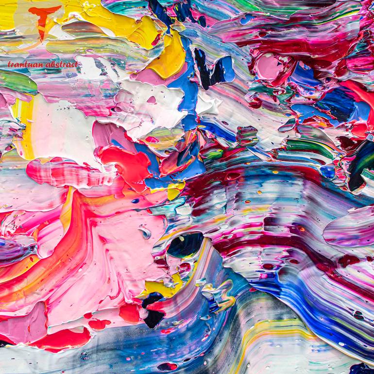 Original Abstract Expressionism Abstract Painting by Tran Tuan