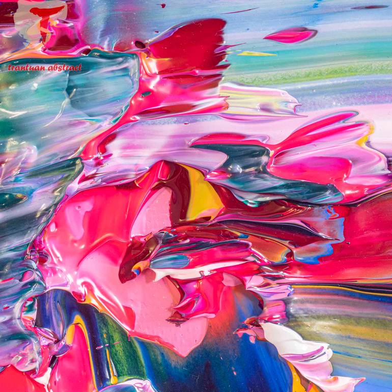 Original Abstract Expressionism Abstract Painting by Tran Tuan