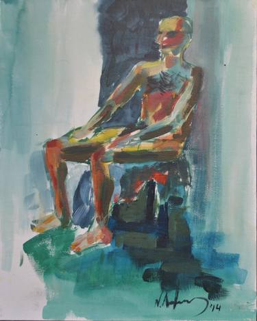 Original Figurative Men Paintings by Nick Young