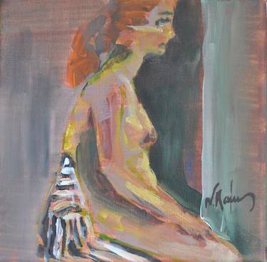 Original Art Deco Nude Paintings by Nick Young