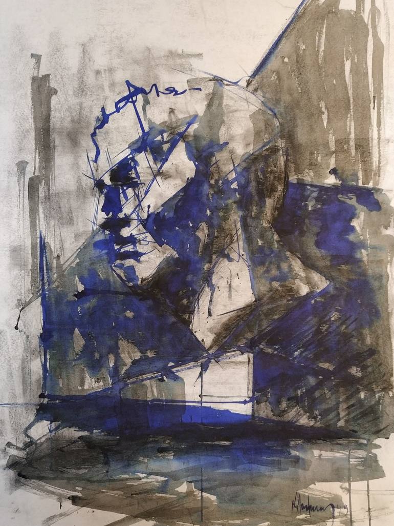 Blue Romeo Drawing By Nick Young Saatchi Art