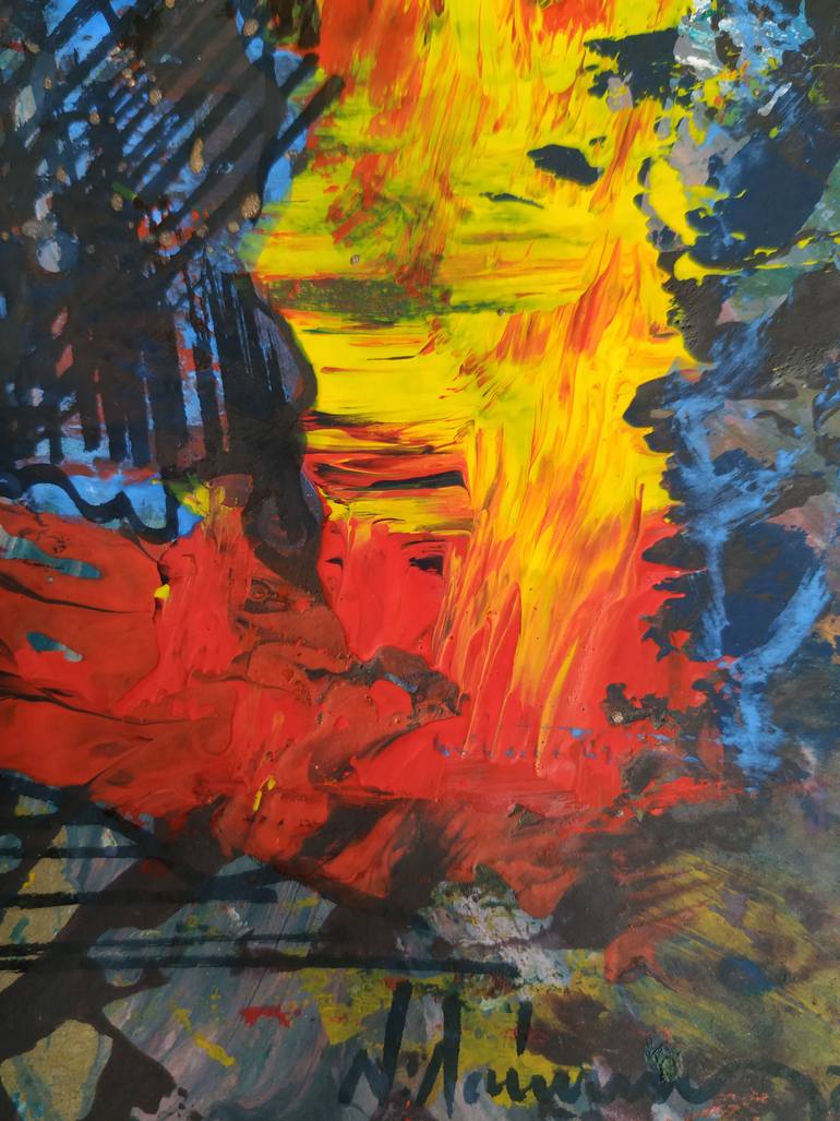 Original Abstract Expressionism Abstract Painting by Nick Young