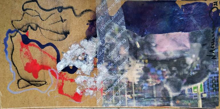 Original Art Deco Abstract Collage by Nick Young