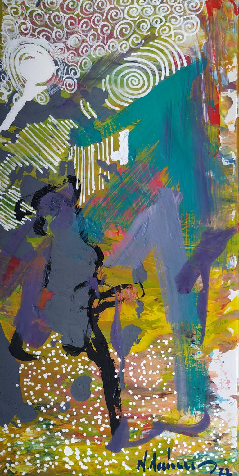 Original Abstract Expressionism Abstract Painting by Nick Young