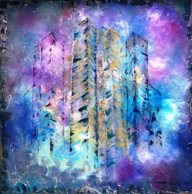 Original Abstract Cities Paintings by Henriette Engels