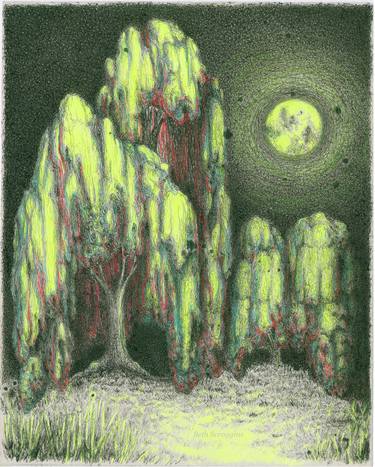 Print of Surrealism Tree Drawings by Beth Scroggins