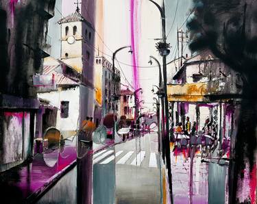 Original Abstract Architecture Paintings by JUAN PEDRO LINARES MONTES