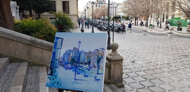 Original Cities Painting by JUAN PEDRO LINARES MONTES