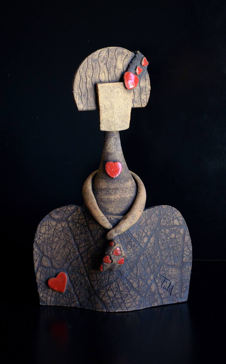 Original Figurative Love Sculpture by isabel robledo