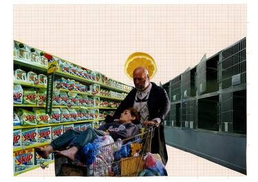 Consumerism: Supermarket No3 Paper Collage thumb