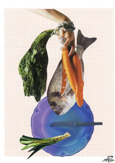 At The Kitchen No3 Collage Print thumb