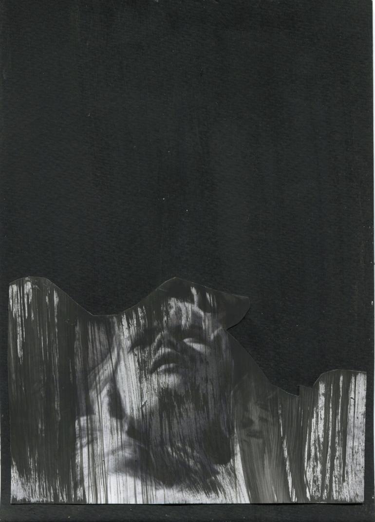 Depression No1 Collage on Acrylic Collage by Chrysi Gavrilaki | Saatchi Art