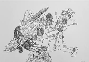 Original Figurative Animal Drawing by Laura Stadtegger