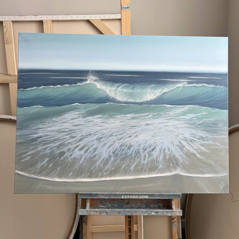 Original Beach Painting by Eva Volf