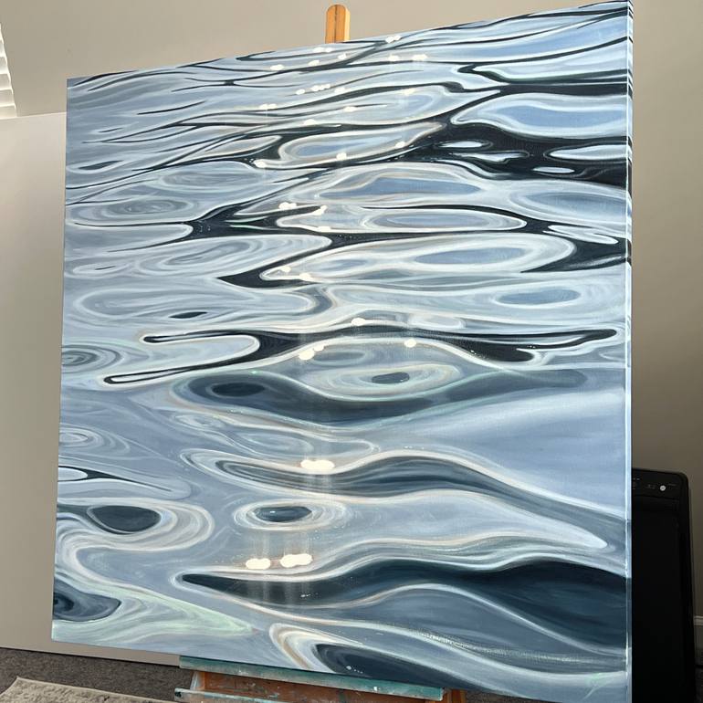 Original Abstract Water Painting by Eva Volf