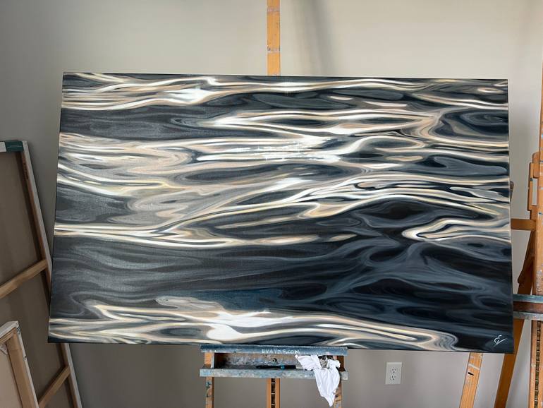 Original Abstract Water Painting by Eva Volf