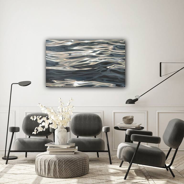 Original Abstract Water Painting by Eva Volf