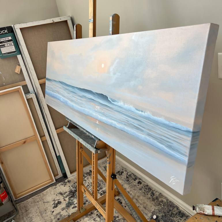 Original Realism Beach Painting by Eva Volf
