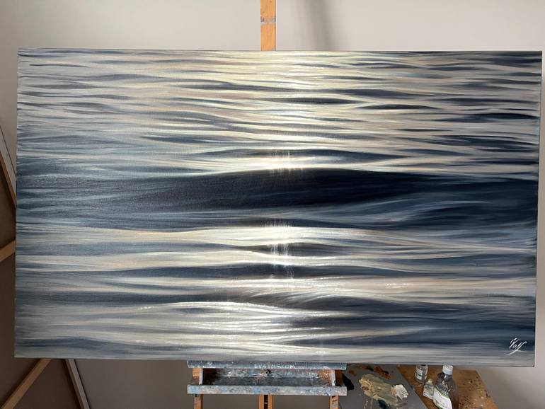 Original Abstract Seascape Painting by Eva Volf