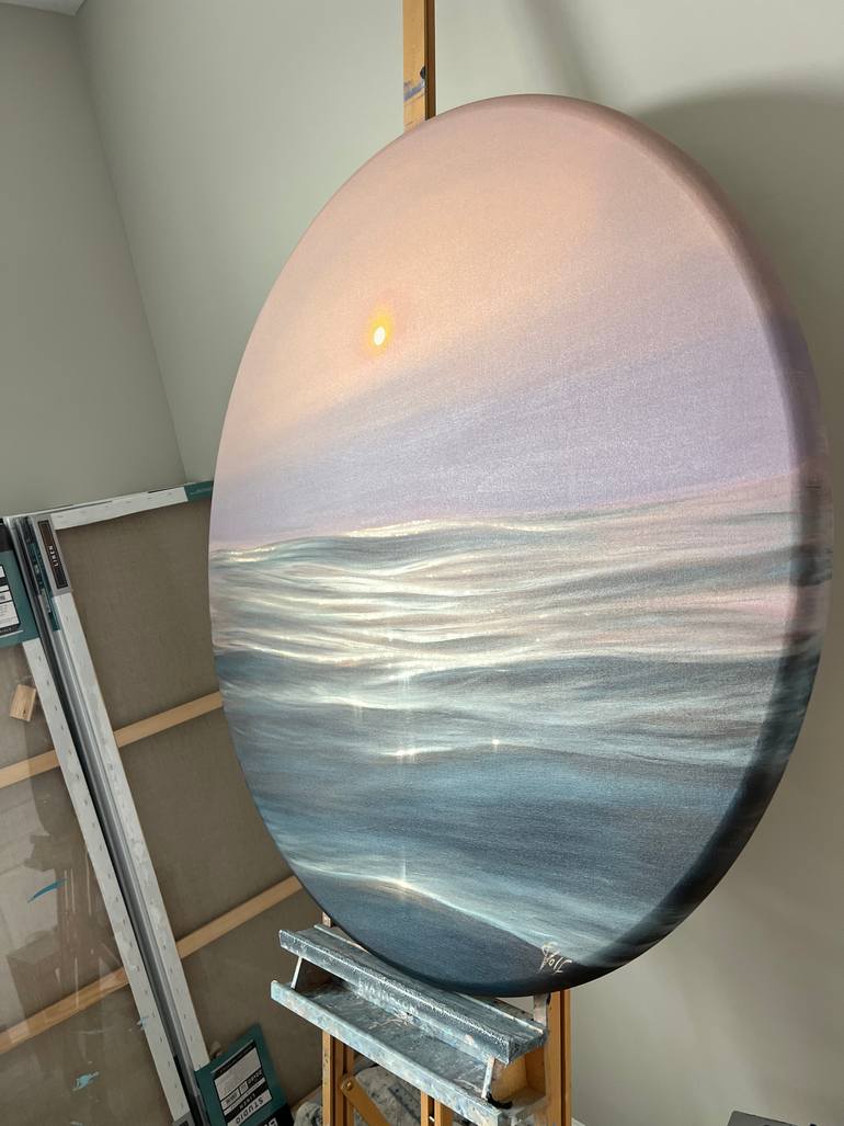 Original Impressionism Seascape Painting by Eva Volf