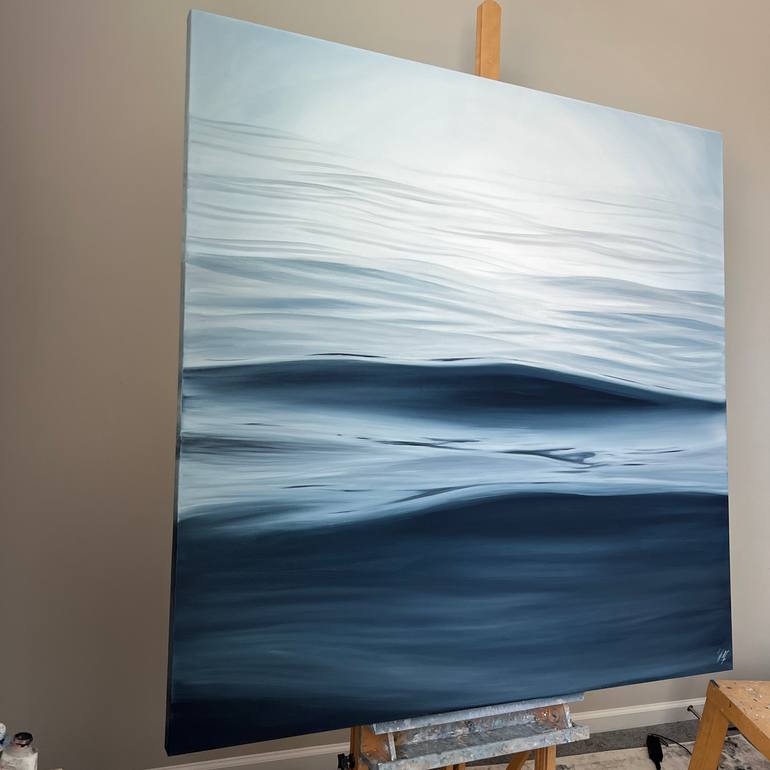 Original Minimalism Seascape Painting by Eva Volf
