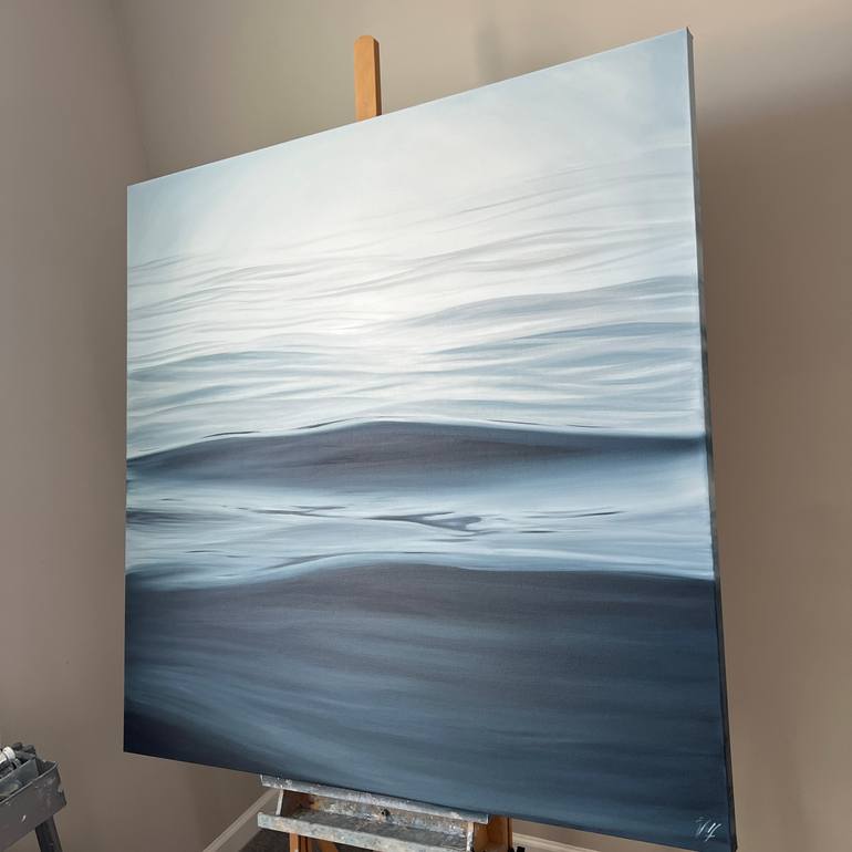 Original Minimalism Seascape Painting by Eva Volf