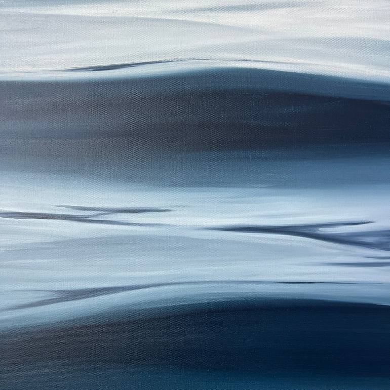Original Minimalism Seascape Painting by Eva Volf