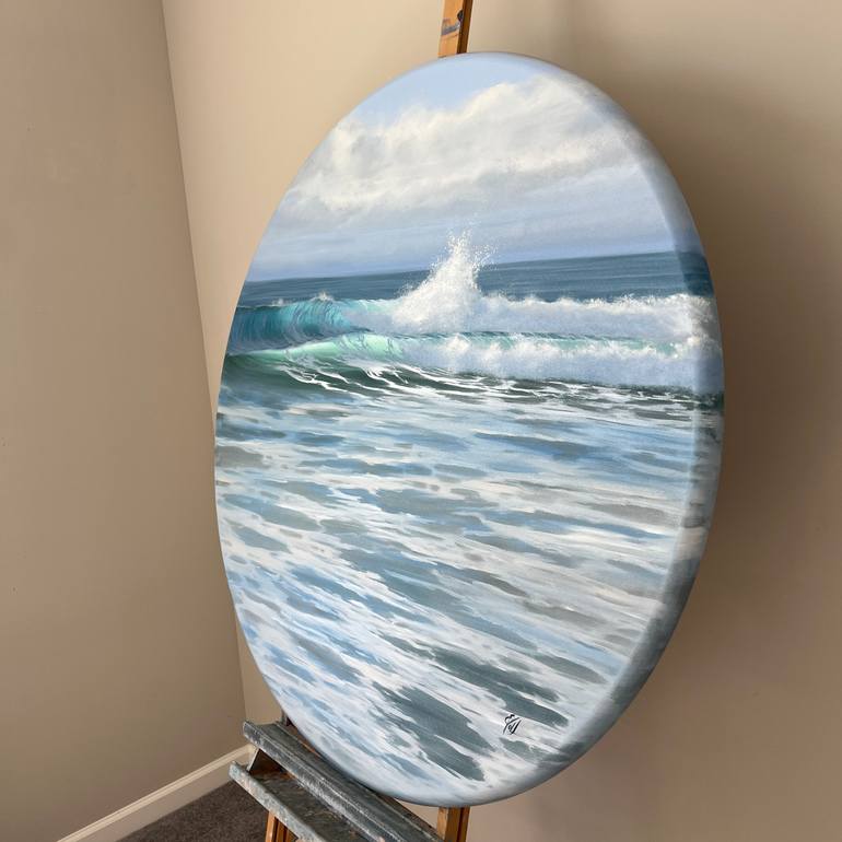 Original Realism Seascape Painting by Eva Volf