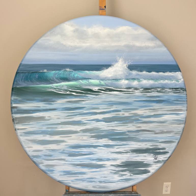 Original Realism Seascape Painting by Eva Volf