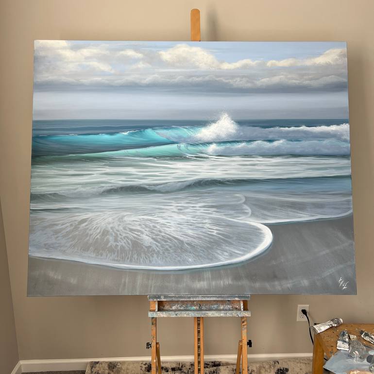 Original Realism Seascape Painting by Eva Volf
