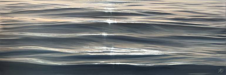 Original Seascape Painting by Eva Volf | Impressionism Art on Linen | Sun Kissed