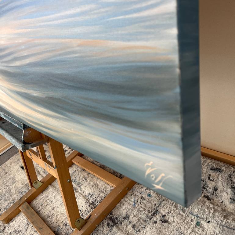 Original Abstract Seascape Painting by Eva Volf