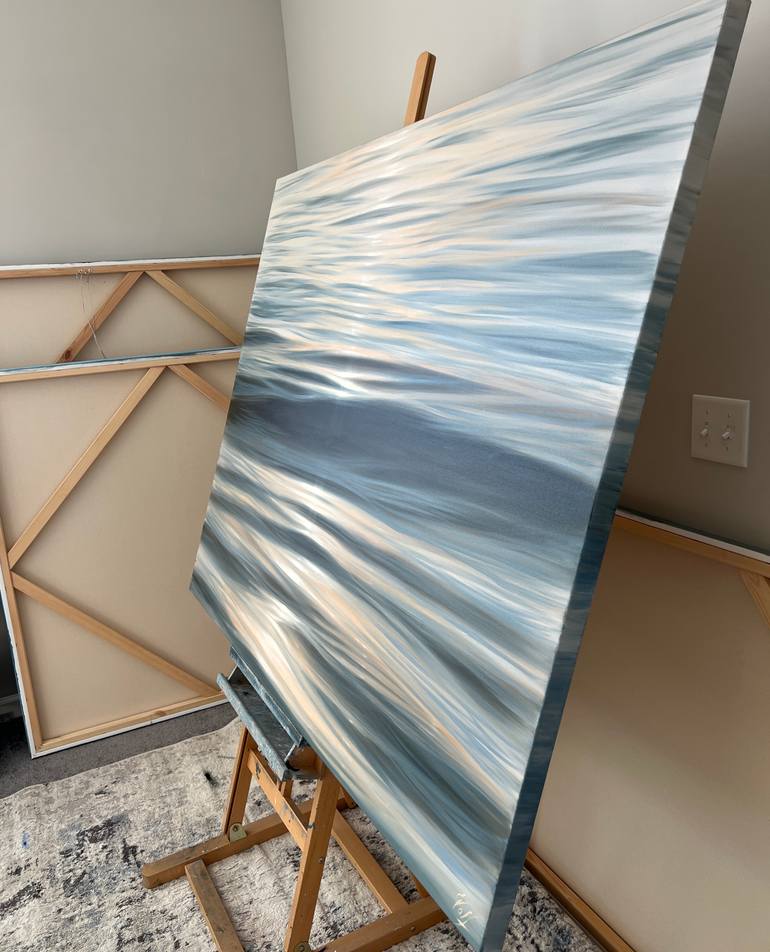Original Abstract Seascape Painting by Eva Volf