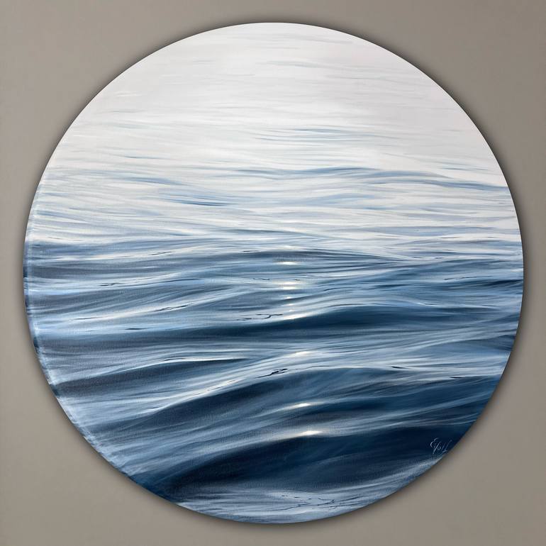 Original Abstract Seascape Painting by Eva Volf