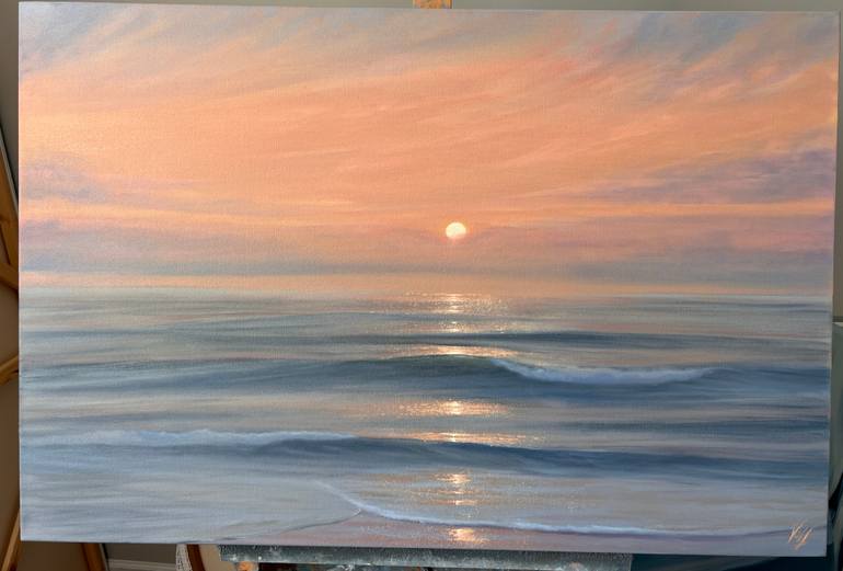 Original Realism Seascape Painting by Eva Volf