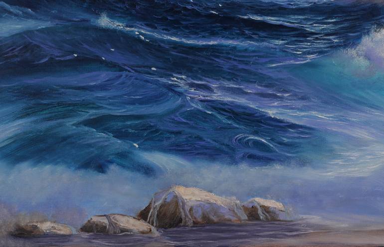 Original Realism Seascape Painting by Eva Volf