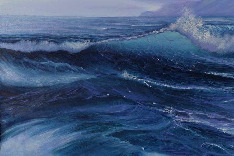 Original Realism Seascape Painting by Eva Volf