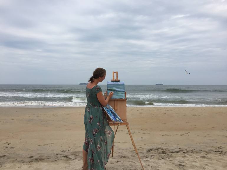 Original Realism Seascape Painting by Eva Volf