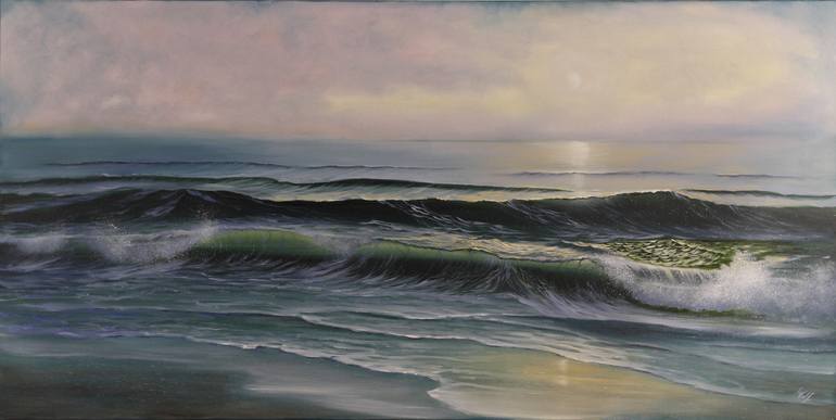 Original Realism Seascape Painting by Eva Volf