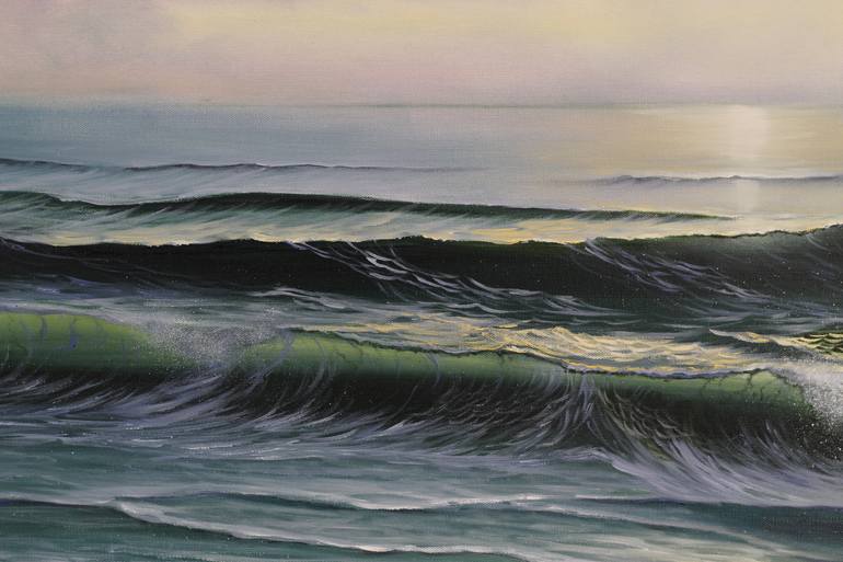 Original Realism Seascape Painting by Eva Volf