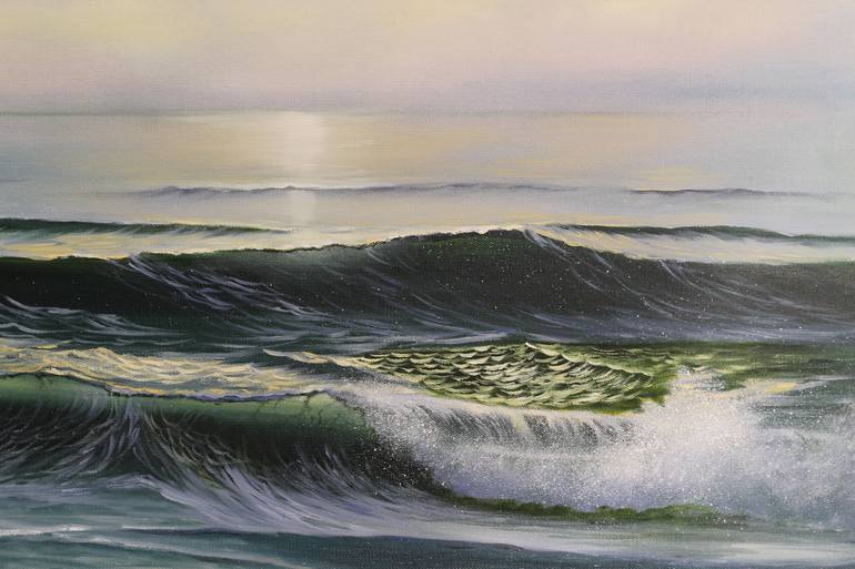 Original Realism Seascape Painting by Eva Volf