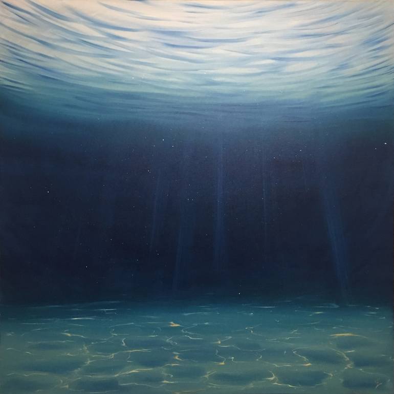 Calm Beneath The Waves Painting by Eva Volf | Saatchi Art
