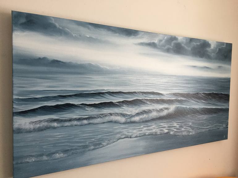 Original Fine Art Seascape Painting by Eva Volf