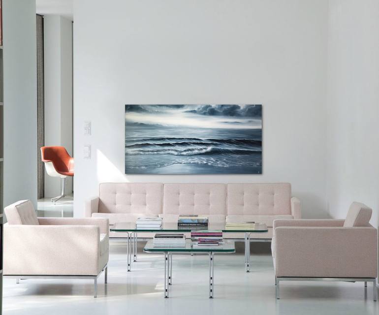 Original Fine Art Seascape Painting by Eva Volf