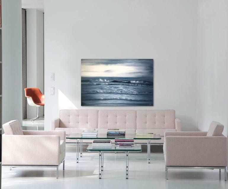 Original Fine Art Seascape Painting by Eva Volf